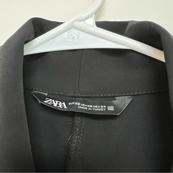 Zara Black Rhinestone Blazer Mini Dress Sparkly Classic Size XS - Picture 8 of 12